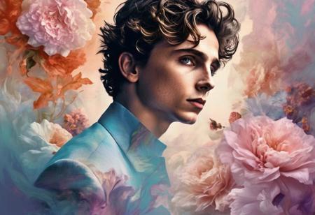 Fantasy art. Fantasy background. Fantasy character. Digital painting by Dreamer,
Timothe Chalamet a man <lora:Timothe-Chalamet:1>, encapsulating beauty in an abstract sense,
floral motifs soft color tones, naked, butt,
intriguing play of light and shadow breathtaking surreal masterpiece