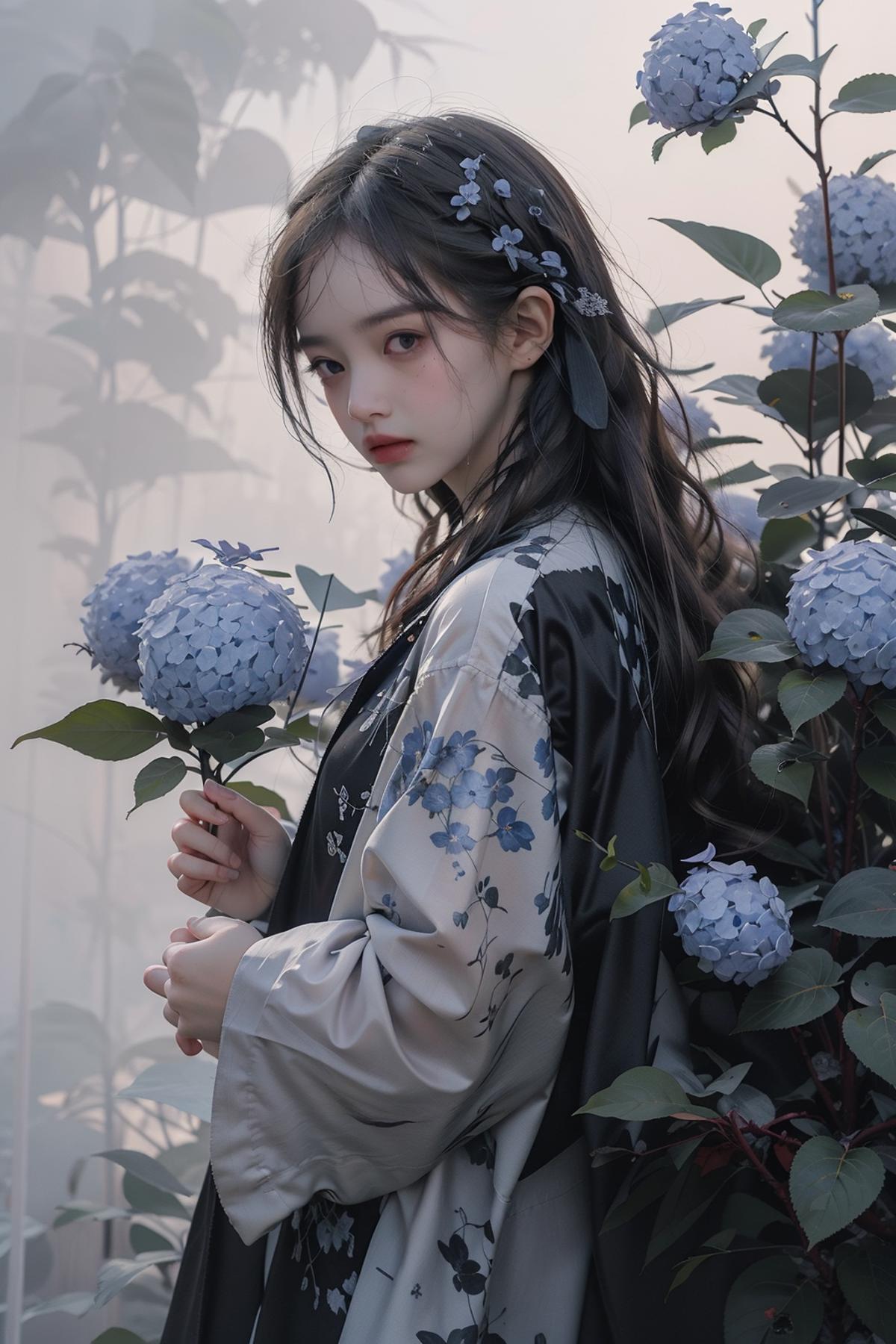 绣球花hydrangea/背景background image by SweetCake