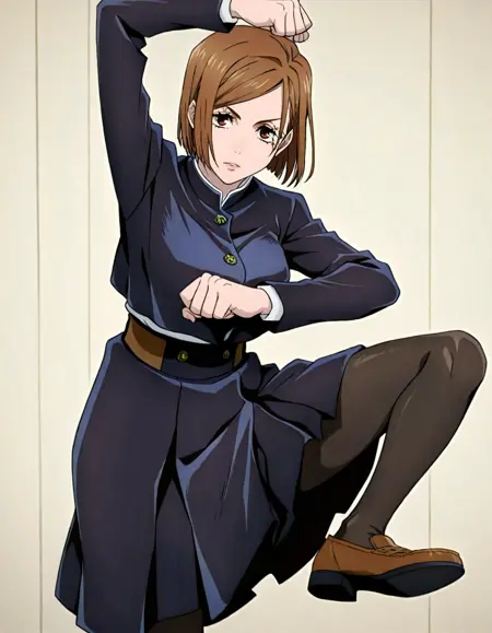 Jujutsu kaisen one-legged pose / Pose LoRA / NoobAI