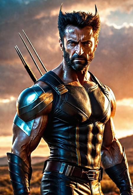 High resolution ultra-realistic of Beautiful Wolverine/Logan together with X-23, cinematic lighting, Marvel style, Wolverine with X-23 stand side by side in battle pose on a bloody and stormy battlefield, 8k, realistic modern Wolverine X-Men colorful combat costume, gazing straight ahead, dirty face, realistic brown eyes, full body, ultra realistic, cinematic style, athletic figure, day lighting, sharp focus, digital painting, Photograph Taken on Nikon D750, Alphonse Mucha, Hyperdetailed, hyperrealism, aesthetics reminiscent of X-Men, Attractive, asymmetric balance