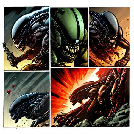 Xenomorph Comic Style Xenomorph Comic Style