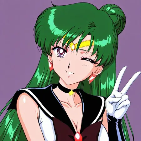Sailor Pluto black dog art style