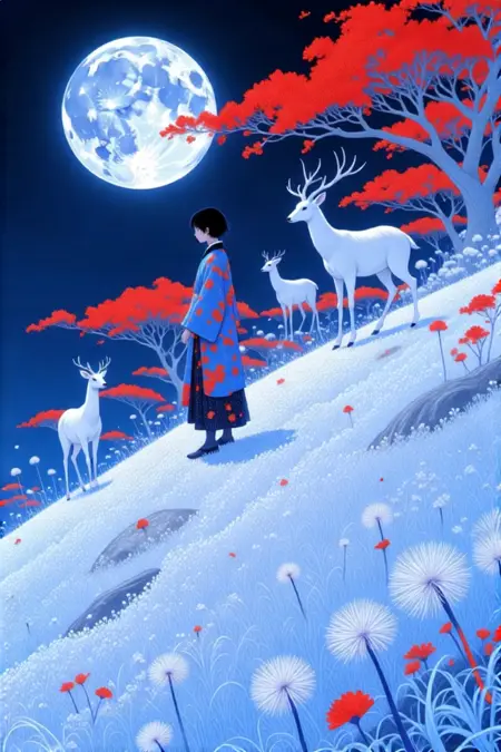 Qwen_ Ukiyo-Zen Linear Illustration