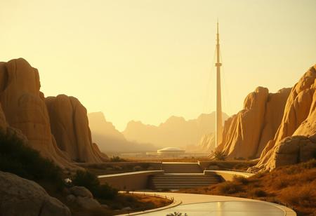 Avant-garde , gold and chrome , retro futurism 1970s