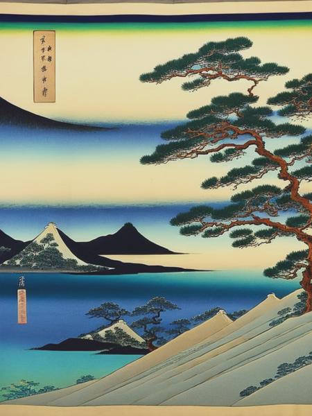 <lyco:Ukiyo-eArt:1.0> Ukiyo-e landscape art