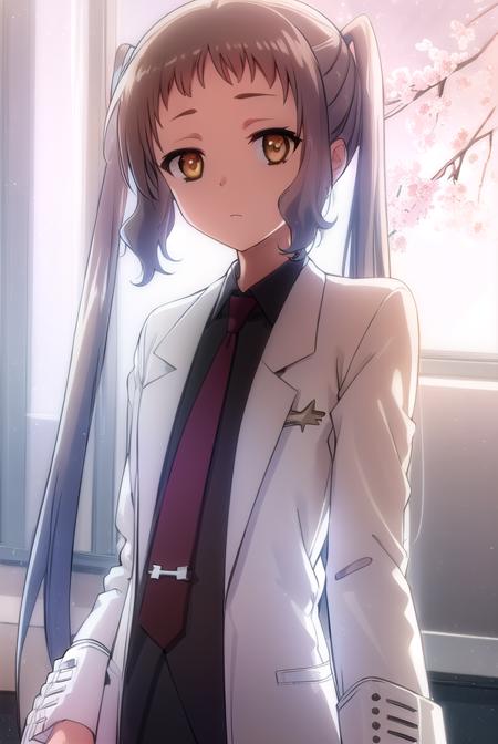 korewaariel, <lora:korewa ariel s2-lora-nochekaiser:1>,
ariel, long hair, twintails, (brown eyes:1.5), white hair,
BREAK necktie, red necktie, labcoat, (white labcoat:1.5), shirt, black shirt, collared shirt,
BREAK indoors, classroom,
BREAK looking at viewer, (cowboy shot:1.5),
BREAK <lyco:GoodHands-beta2:1>, (masterpiece:1.2), best quality, high resolution, unity 8k wallpaper, (illustration:0.8), (beautiful detailed eyes:1.6), extremely detailed face, perfect lighting, extremely detailed CG, (perfect hands, perfect anatomy),