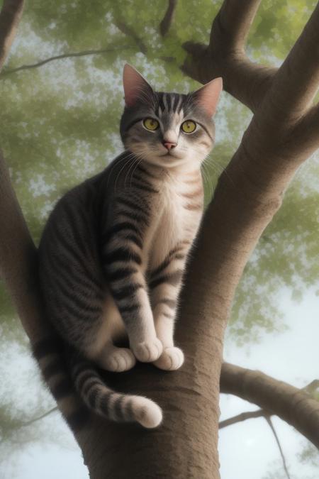 cat on a tree