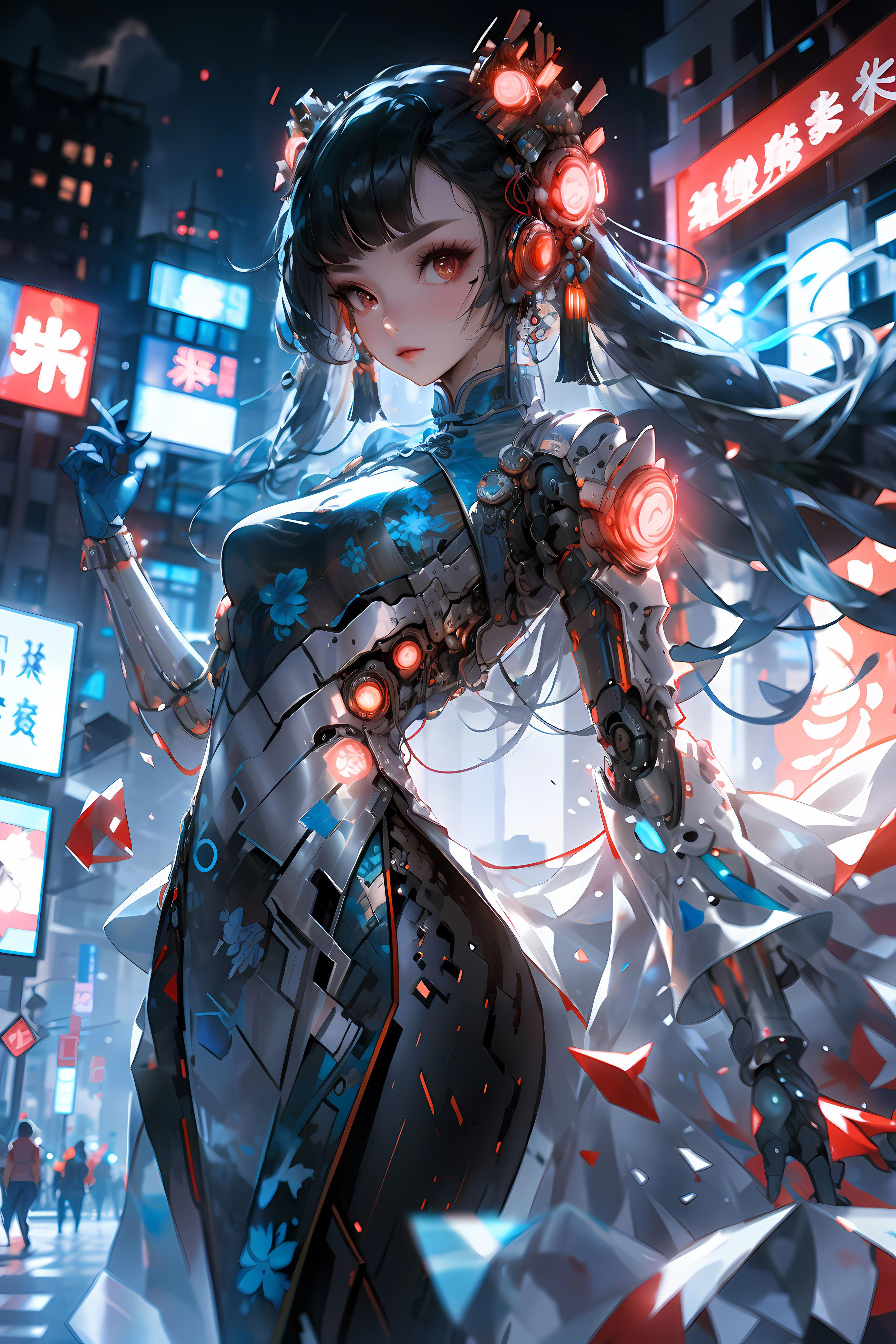 Cyberhanfu 赛博国风/Cyber Chinese style image by lxygodxj710