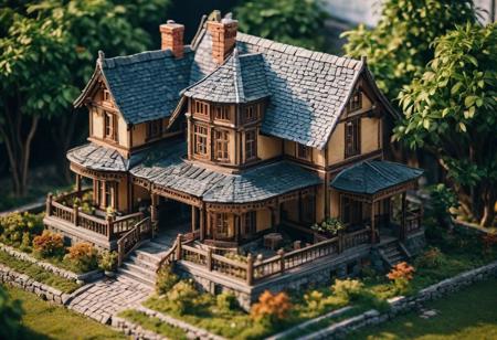 breathtaking cinematic photo isometric style old house, voxell, scenery, realistic, vibrant, beautiful, crisp, detailed, ultra detailed, intricate, 35mm photograph, film, bokeh, professional, 4k, highly detailed, award-winning, professional, highly detailed