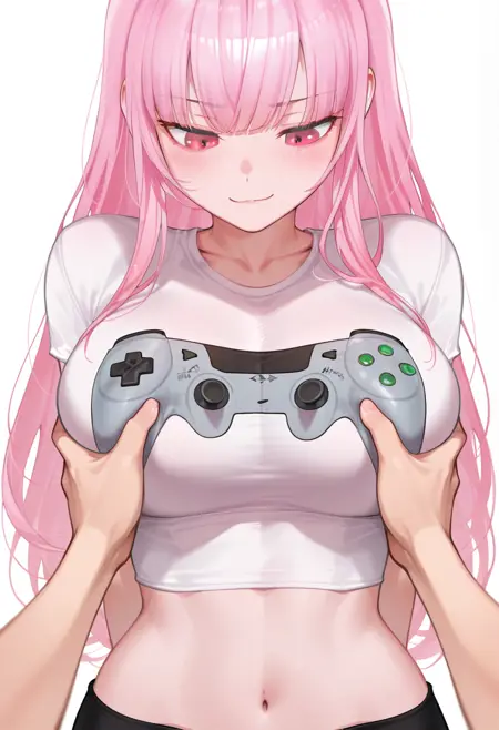 Grabbing Controller Shirt | Meme Pose Concept | IllustriousXL and NoobAI