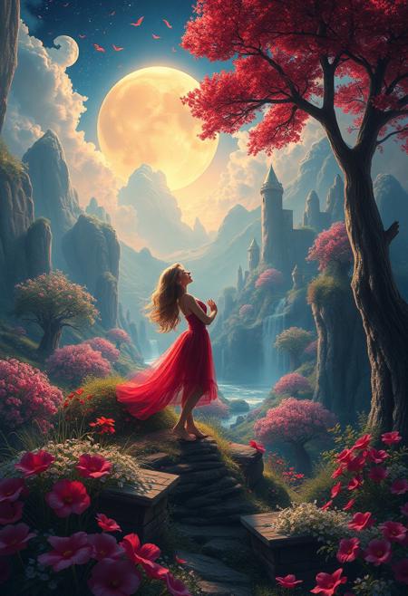 a fantasy landscape. full of love, joy, fun, eroticism, perfection style,