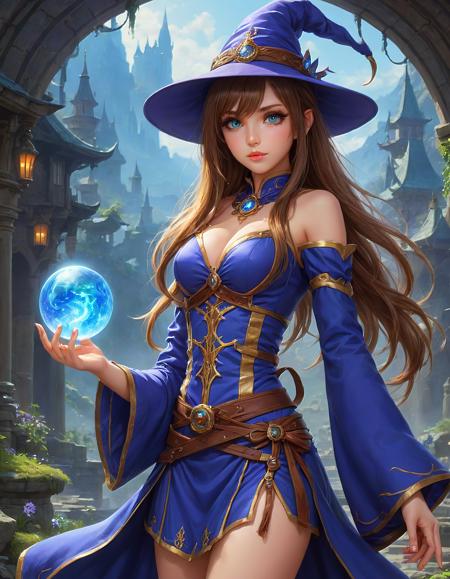 1girl, mage, fantasy world