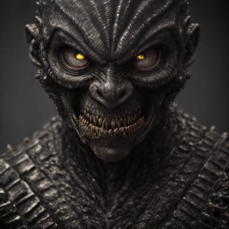 award winning studio photo portrait human reptile, (close up:1.4), 3/4, metal gothic armor, detailed skin, detailed eyes, sharp focus, angry, horror