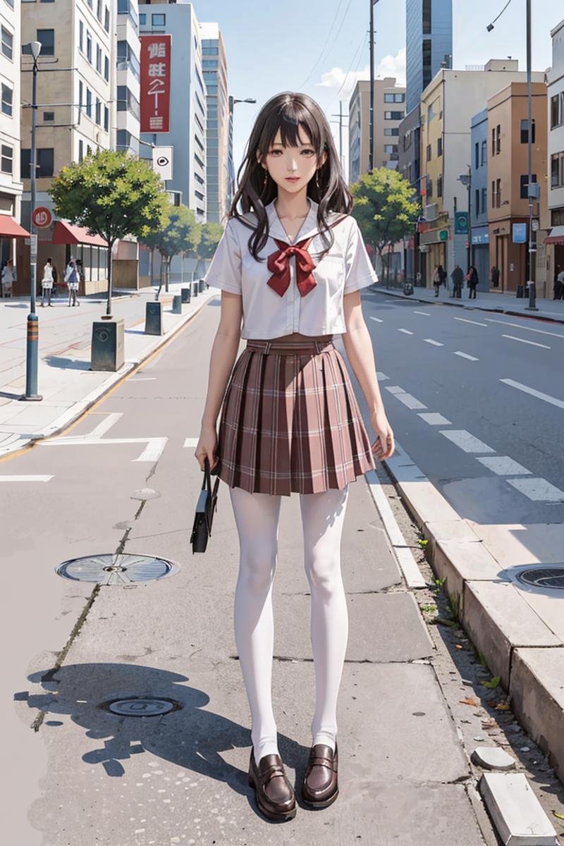 jk制服 白丝裤袜 serafuku white pantyhose and loafers  image by kwResearch