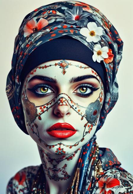 ,Persian girl,photography in the style of detailed hyperrealism , cinematic composition,multiexposure,surreal,cuckoo,Taro Okamoto,Saul Steinberg,expressive, boho,perfectly focused,hyper detailed,intricate,poster,artstation,<lora:add-detail-xl:1> <lora:MJ52:0.3>