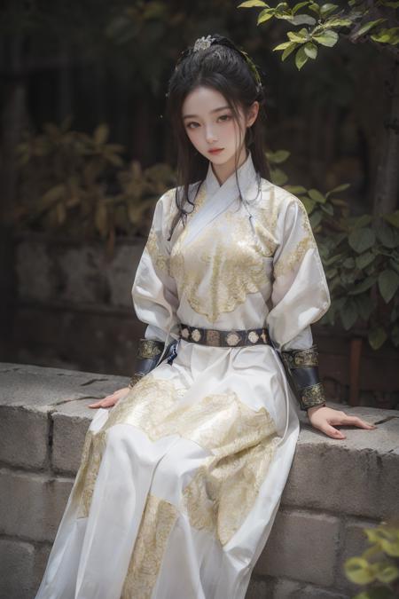 white robe,chinese clothes,(Bracers:1.2),white robe,chinese clothes