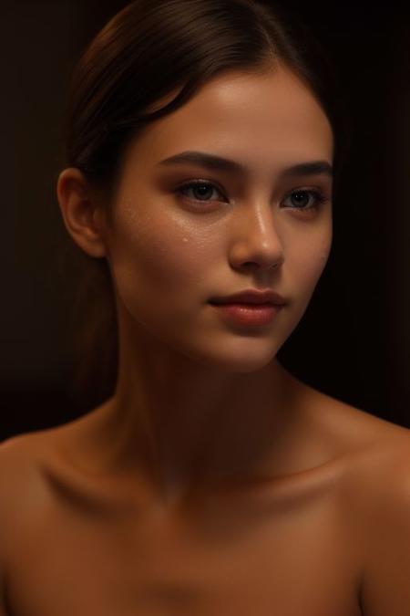 1girl , looking at viewer, beauty skin care model, glowing shiny skin , cinematic, masterpiece