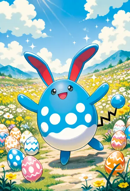 Azumarill: Aqua Rabbit | マリルリ (Pokedex #0184) [Illustrious]