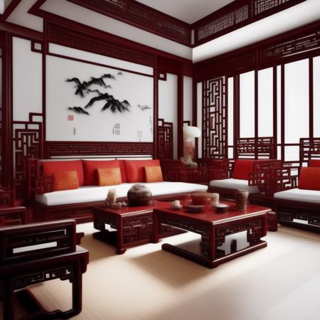 <lora:Chinese_Classical:1> Chinese living room