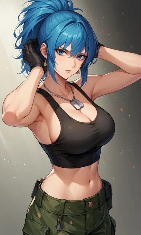 The King of Fighters - Leona Heidern l PonyXL (3 Outfits)