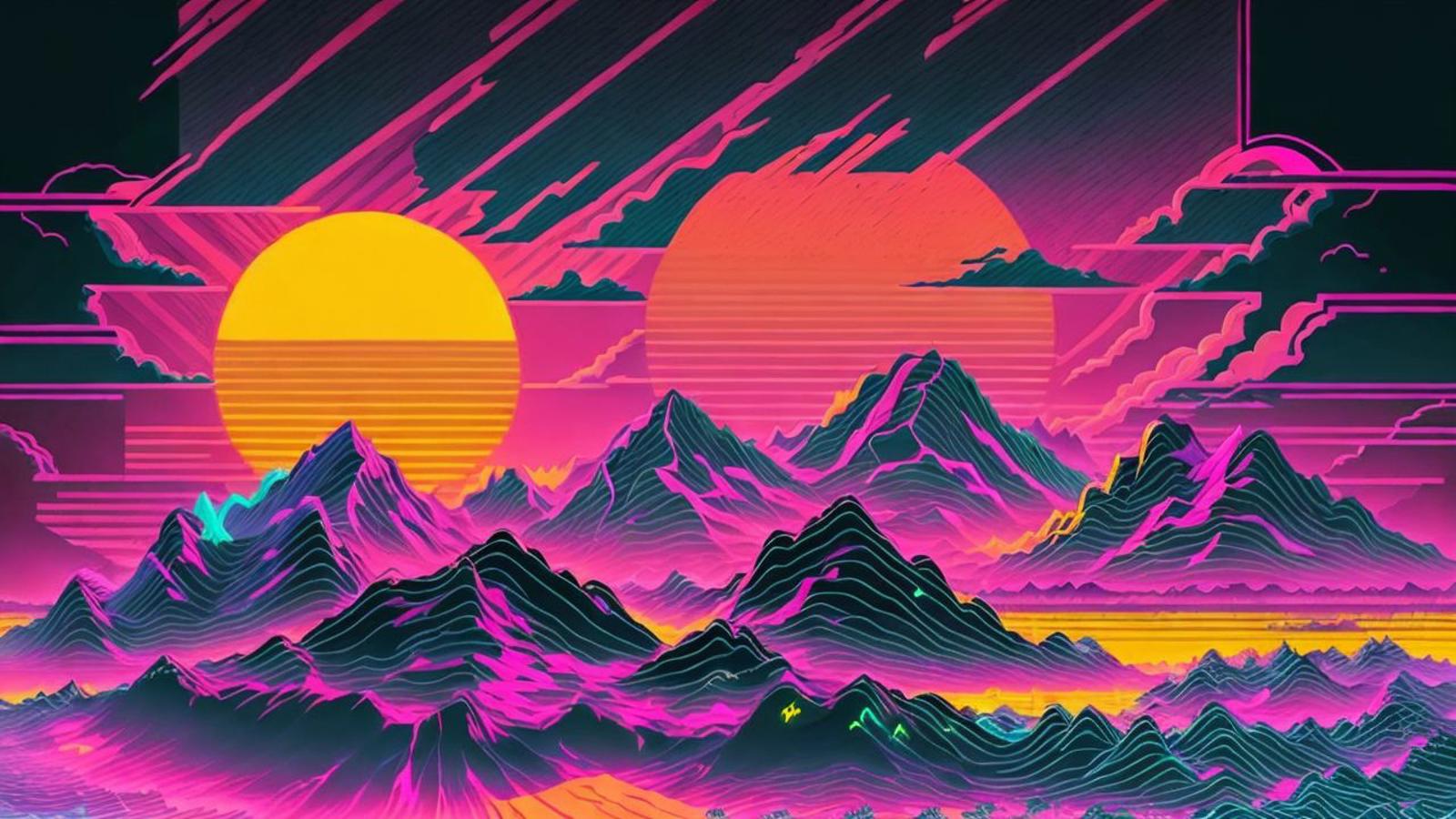 Retrowave image by marusame