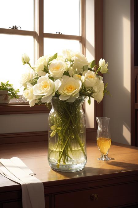 flowers in glasses,solo, <lora:seecolor_20230714052712-000002:1>, (((masterpiece,best quality))),((good structure,Good composition,good atomy)), ((clear, original,beautiful)),