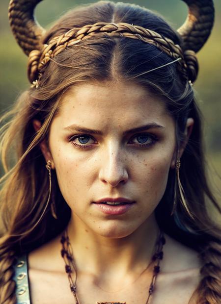 A stunning intricate full color portrait of (sks woman:1) as (viking warrior), (barbarian),  epic character composition, by ilya kuvshinov, alessio albi, nina masic, sharp focus, natural lighting, subsurface scattering, f2, 35mm, film grain, <lora:locon_annakendrick_v1_from_v1_64_32:1>