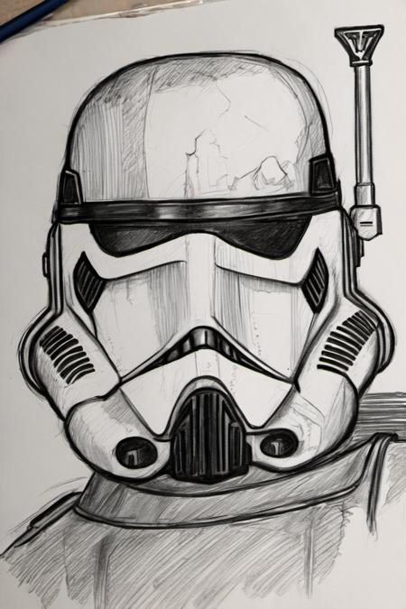 ((masterpiece, best quality)), ,  (Pencil_Sketch,  messy lines,  greyscale,  traditional media,  sketch),  Pencil_Sketch,  solo,  1boy,  male focus,  armor,  helmet,  power armor,  star wars,<lora:EMS-150400-EMS:1.000000>