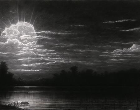 ((masterpiece)), (best quality),  senery, nature, forest, trees, river shore, dark sky, cloud, <lora:EngravingsV3:0.9>, monochrome