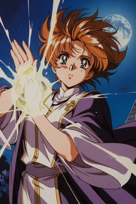 Escaflowne retro anime style