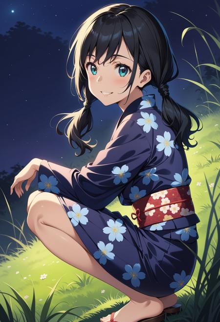 aahina, medium hair, black hair, low twintails, aqua eyes, small breasts, black choker, collarbone, bare shoulders, hood down, hooded jacket, white hoodie, sleeveless, short shorts, blue shorts