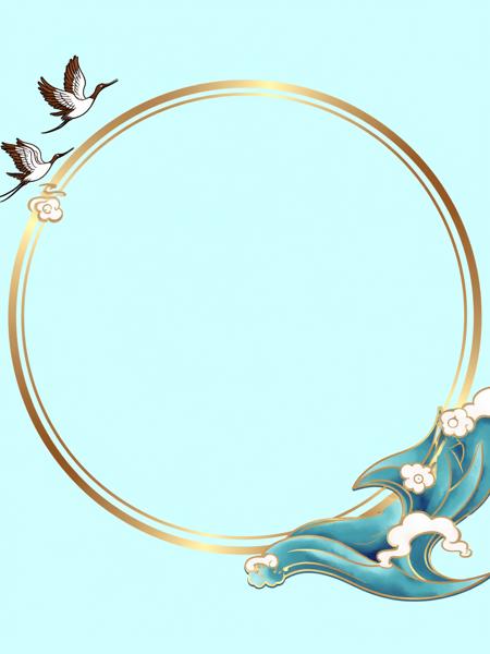 Chinese style circular wireframe background generation-FLUX v1.0