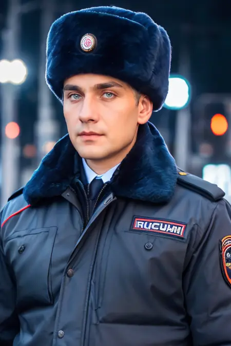 Russian police winter uniform
