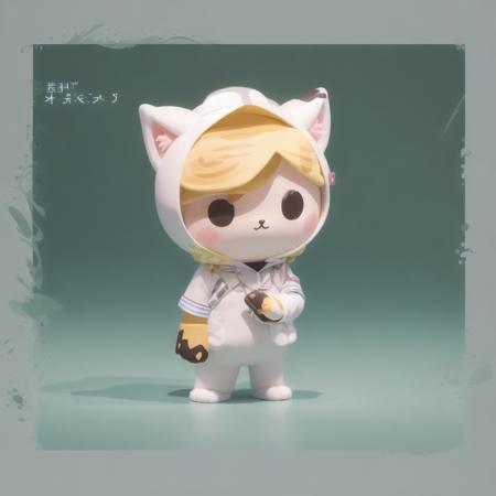 (masterpiece, best quality:1.1)Chibi,A  little  small  cute  cat   in a  clothes  with a  hat ,Soft light , Furry,white background, <lora:Chibi Animals:0.75>