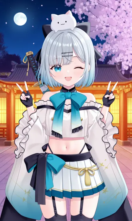 [Illustrious] Kaga Sumire(花芽すみれ) - remaked Taisho outfit and more - Vspo! (5 outfits)