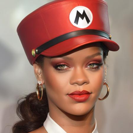 masterpiece, stunning closeup portrait photo of (rhwx woman), as super Mario, red hat, fantasy, highly detailed, digital painting, artstation, concept art, sharp focus, illustration, art by Tony Sart and artgerm and randy vargas <lora:RihannaXL:1>
