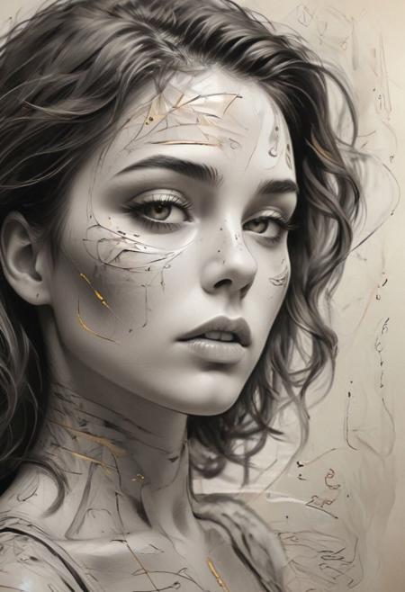 sketch_sheet, Pencil Drawing a Beautiful elegant women, plus Light effect. Black contour lines. Eyes closed. Cast yelow light on face.  ((black and white:1.5)), (paper background:1.5) golden ratio, detailed, sharp focus, intricate, still, dynamic, full color, attractive, cinematic, highly saturated colors, surreal, open intriguing, very inspirational, glowing, magical, thought fascinating, creative, positive, unique <lora:sketches-sdxl:1>