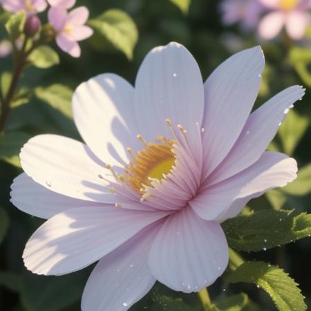 (Masterpiece:1.3), highest details, 
flowers, bloom, blossoms, multiple colors, multiple sizes, multiple types, morning dew, insects,
hearts, love, lovely, cute, sweet, feeling well, spring or summer scene, no humans, bright lighting, shadows, shaded patterns, colorful, centered focus, depth of field,
outdoors, sunny weather, blue sky, impressionism,