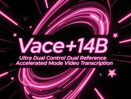 Vace+14B Ultra Dual Control Dual Reference Accelerated Mode Video Transcription