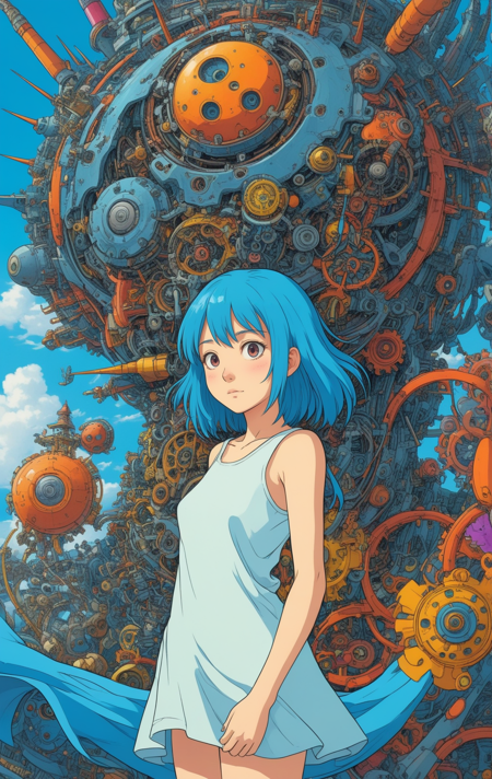 (masterpiece, top quality, best quality, official art, beautiful and aesthetic:1.2),(1girl:1.4),body,([pink|blue] hair:1.5),extreme detailed,(fractal art:1.3),(colorful:1.5),highest detailed,(Mechanical modification:1.5), <lora:aesthetic_anime_v1s:1.2> <lora:detailed_notrigger_307897:1>, (Studio ghibli style, Art by Hayao Miyazaki:1.2), Anime Style, Manga Style, Hand drawn, cinematic, Sharp focus, humorous illustration, big depth of field, Masterpiece, concept art, trending on artstation, Vivid colors, Simplified style, trending on ArtStation, trending on CGSociety, Intricate, Vibrant colors, Soft Shading, Simplistic Features, Sharp Angles, Playful