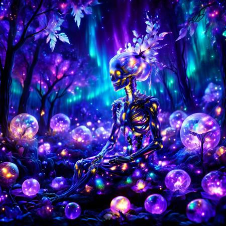 morph-aurora, Amethyst_Fantasy, Opal_Fantasy, aurora, dark, chiaroscuro, low-key, breathtaking, masterpiece, fantasy, skeleton, violet-crowned nymph, soft, golden, morning light, vibrant, bokeh balls, delicate form, ethereal, luminous, surreal, serene, detailed, dreamy, warm glow, vibrant colors, magical atmosphere, radiant, mystical, enchanting, intricate, soft focus, artistic, elegant, peaceful Masterpiece level quality, soft lighting, bright lighting, sharp focus, fine details, high quality, precise, high resolution, 4k, 8k,
