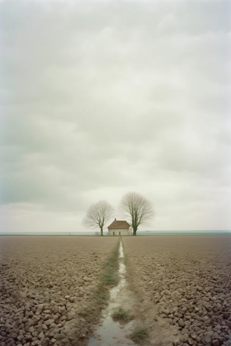 <lora:Akos Major style:1>Akos Major style - a hyperrealistic photo focal length 24 like a landscape from a eric rhomer movie a french countrie landscape avec un ciel sans nuage tres raliste comme une photo de rory gardiner