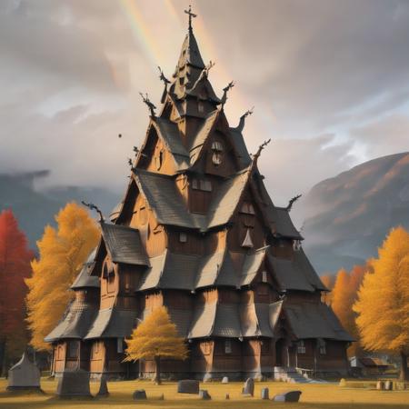 Norwegian stave church V1
