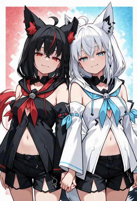 Shirakami Fubuki 10 outfits [illustriousXL]  Hololive