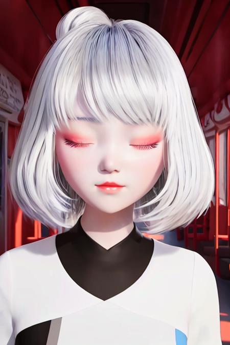 1girl,solo,white_hair,closed eyes