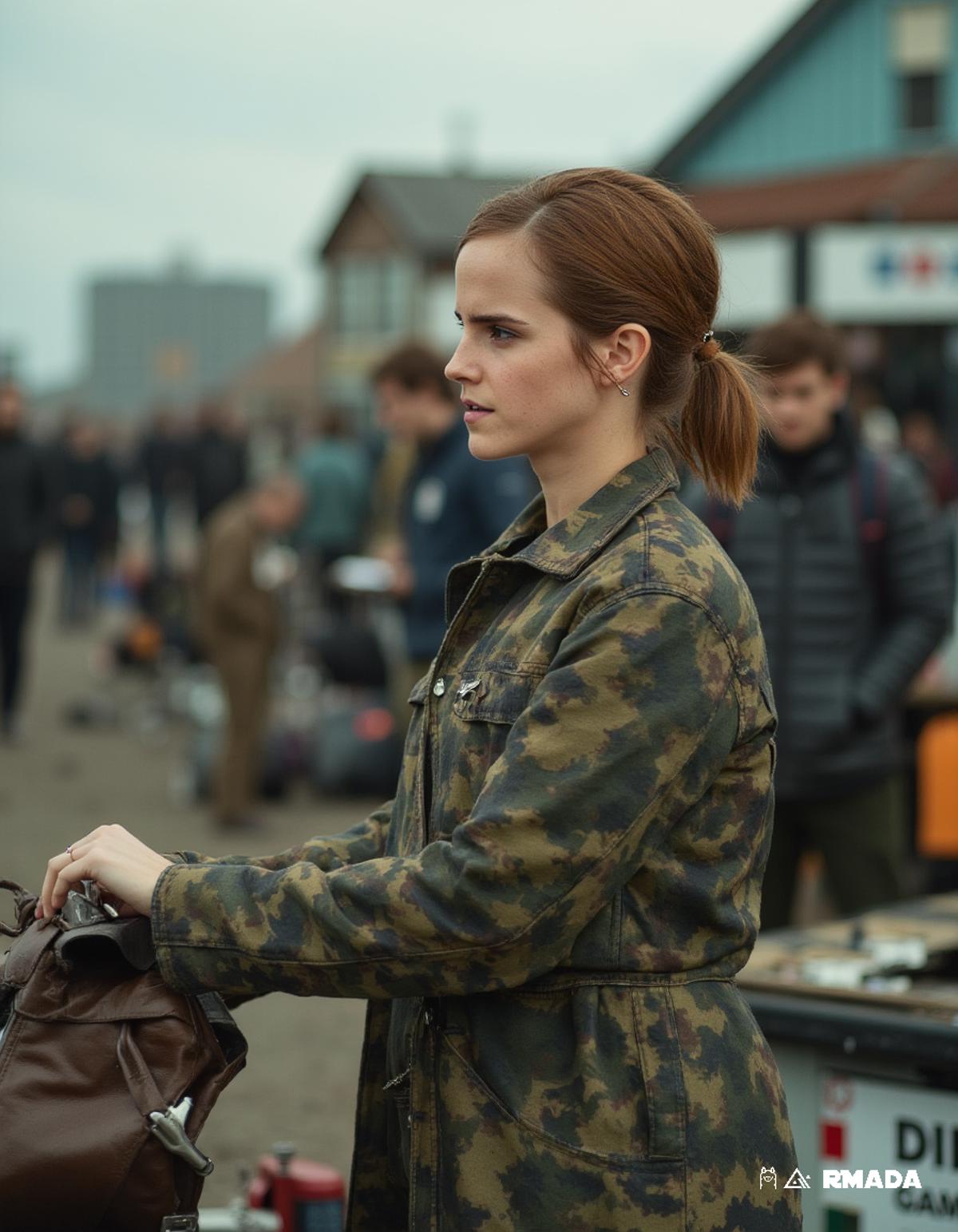 Emma Watson is seen as she sells her scrap metal and junk at a large market in a desolate setting. The scene is set in a city with a unique setting that contrasts with the rest of the world. The setting is described as Holland Roden, which suggests a high-class setting or a place where people are wealthy.  The setting is described as being "desolated," which implies that there are no signs of life or people around. This could be due to the fact that Emma Watson is selling her scrap metal and junk at a large market in a desolate setting, which means she may be selling items like old clothes, broken furniture, or even discarded electronics.  The setting also suggests that the company of elite soldiers are harrasing people. The use of "elite soldiers" implies that there are high-ranking individuals who are not only wealthy but also have access to power and influence. This could be due to the fact that Emma Watson is selling her scrap metal and junk at a large market,