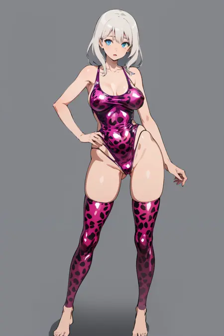 pink leopard print (mainly bikini, but also supports other clothes)