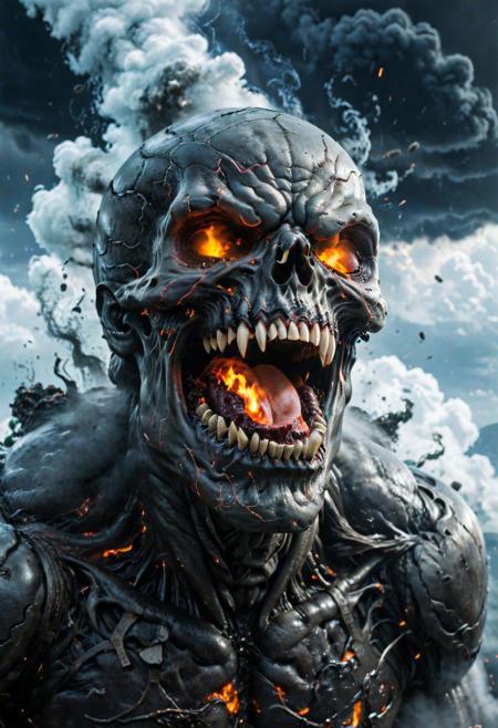 According to the rules, in such cases, it was supposed to become a black impenetrable cloud, fill the entire space with itself, catch up with DEVIL SPAWN horror and look at him with an ominous luminous look from nowhere and from everywhere, which Bomchi immediately did.  Feeling of fear, feeling of horror,rich colors, ultra clear image, more realistic, high resolution photos, 8K HD wallpapershigh quality, intricate details,  ultra detailed, ,depth of field, 8k resolution trending on Artstation Unreal Engine 5, Epic,detailed background, <lora:xl_more_art-full_v1:1.2>  <lora:JuggerCineXL2:0.8> , Cinematic,  <lora:EnvyActionShotXL01:0.8> action shot