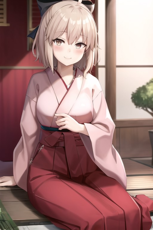 masterpiece, best quality,extremely detailed CG unity 8k wallpaper,
1girl,okita souji \(fate\), smile,blush, facing viewer...