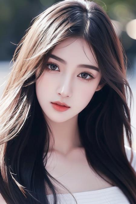 yazhou,photorealistic,Detailed beautiful delicate face,finely detailed beautiful eyes and detailed face,Ray tracing,Cinematic Light,light source contrast,1girl,solo,long hair,black eyes,upper body,(facing_viewer:1.2),looking at viewer,